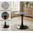 Modern Marble-Texture Round Table, Pedestal Base Coffee Table and Dining Table for 2–4 People, Suitable for Living Rooms, Apartments, and Cafés-221508091-221508093
