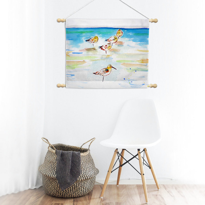 Suspension murale 5 sanderlings de polyester
