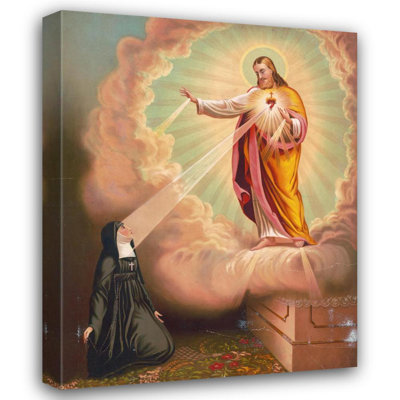 «Aparition, Sacred Heart of Jesus» par MuseumPrints - Art mural sur toile tendue avec châssis