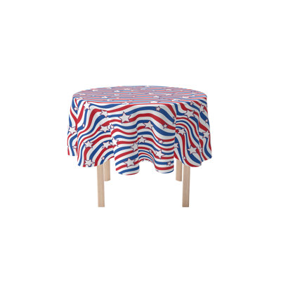 Anso American Stars Stripes Round Tablecloth