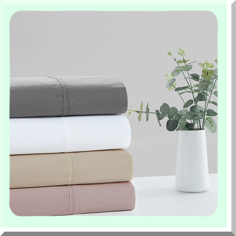 Luxury Khaki Percale Cotton Pillowcase Set - 400 Thread Count Collection for Ultimate Comfort and Style in Bedding Essentials