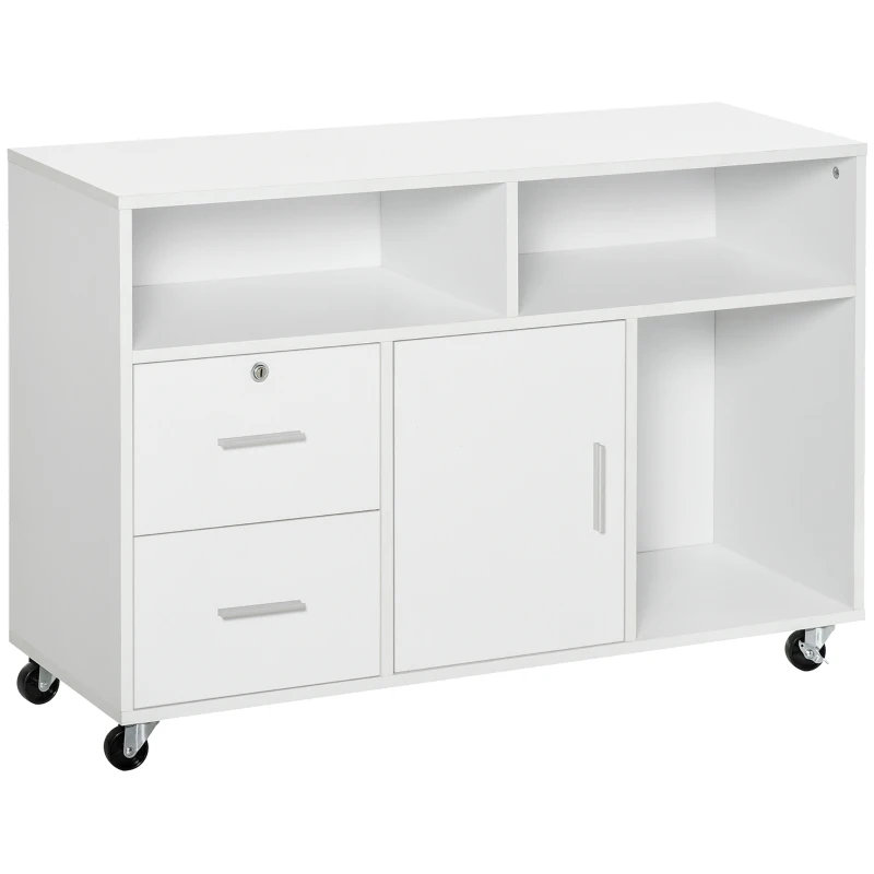 Armoire de rangement mobile et support pour imprimante avec tablettes de bureau | Idée de cadeau