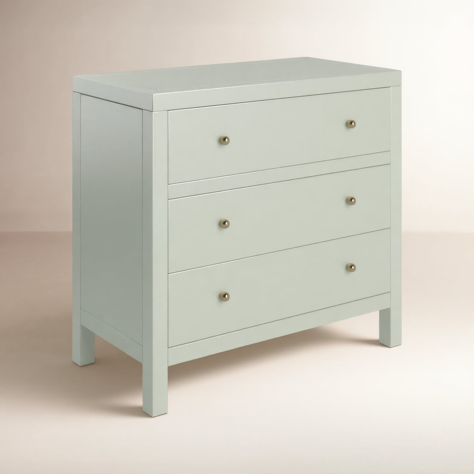 Celine 34" 3-Drawer Nightstand, Sage Green