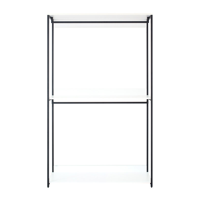 Garde-robe de rangement de 47 po - Support en métal thermolaqué, rangement en profondeur, pour arroser et chauffer, cadre extérieur à une tablette Scratch, chaleur, panneau de teinture E0