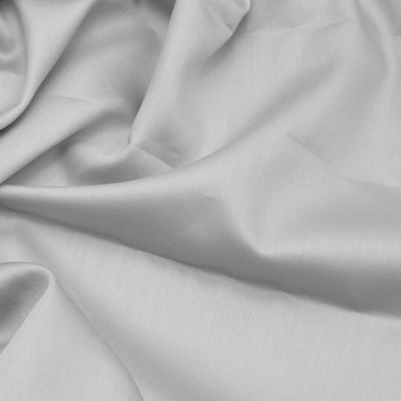 Drap-housse 100% coton Maez, Simple, Gris clair