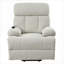 Fauteuil inclinable surdimensionné à assise simple en tissu gris neutre FlowLuxe pour les personnes âgées à domicile