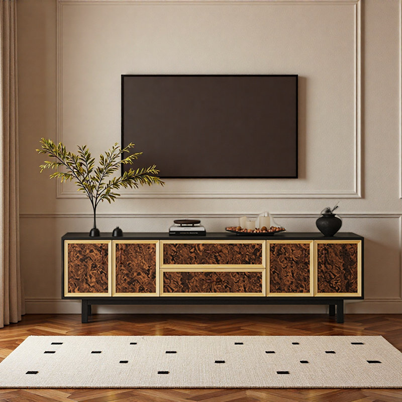 Meuble télé en bois massif French French
