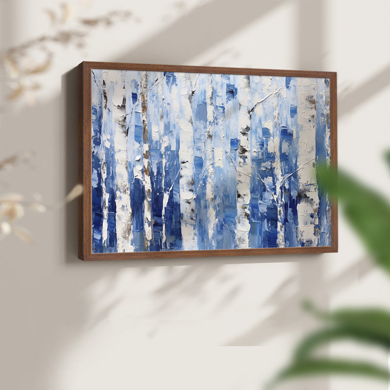 Abstrait, série Cxxxv, reproduction encadrée, H 11 po x l 14 po, Noyer