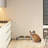 Small Smoke Grey Double Bowl Elevated Pet Feeder-102882923