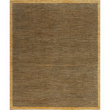 Textures Hand Knotted Wool Area Rug in Brown
