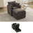 Upholstered Accent Armchair & Ottoman Set, Both with Hidden Storage-331862858