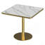 Square Modern Dinning Table 31.5 Inches Bistro Table Table With Faux Marble Top,Easy Assemble,Sturdy Metal Frame Diameter