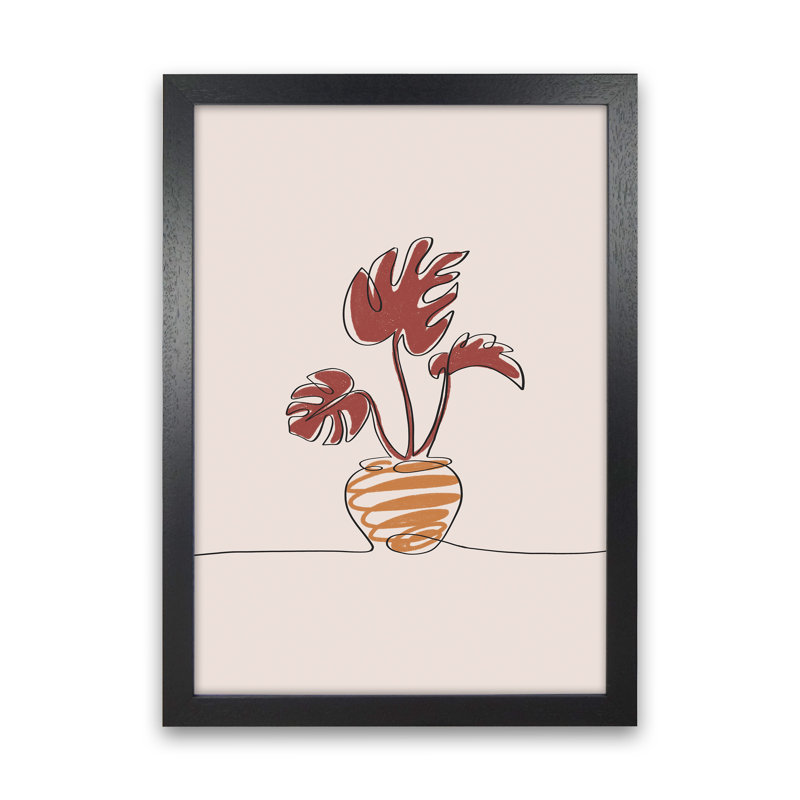 Monstera - Print, Black Framed, 34cm H x 25cm W x 3cm D