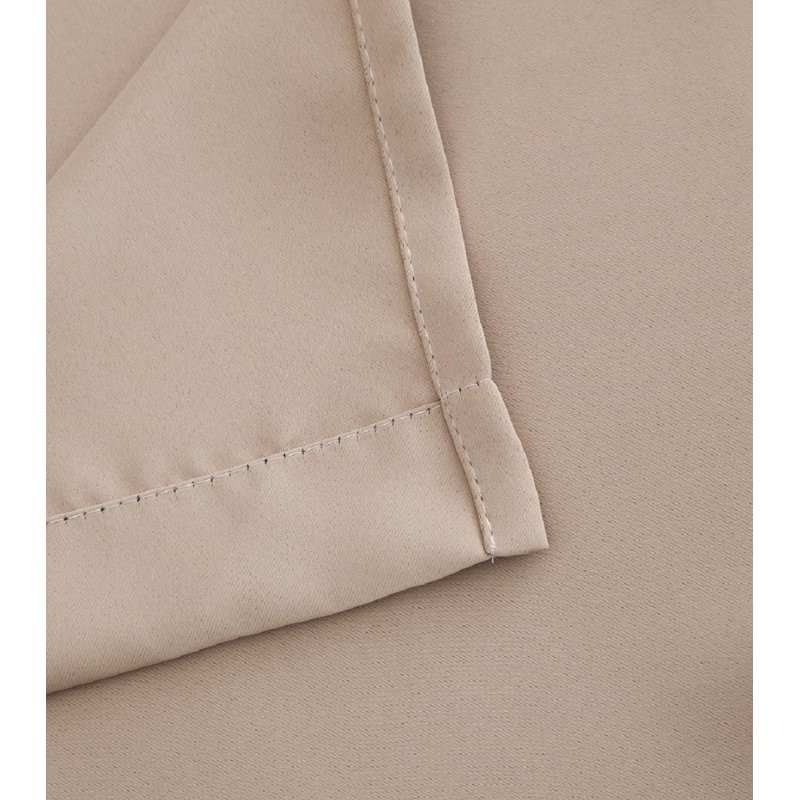 NICOLE PATIOS Extra Wide Solid Room Darkening Curtain Panel, 102" W x 84" L, Brown Taupe
