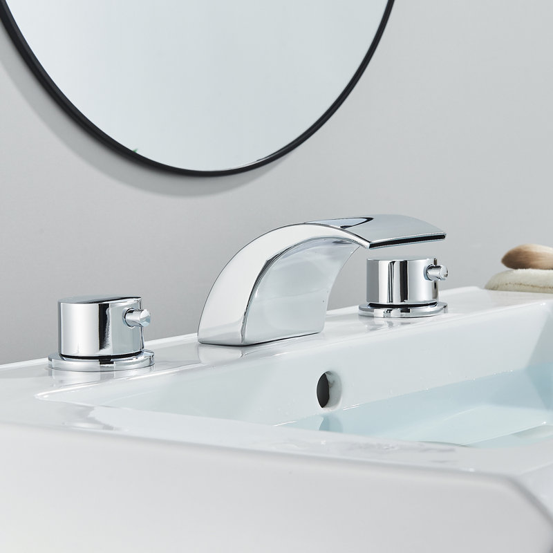 Widespread 2-handle Bathroom Faucet, Chrome