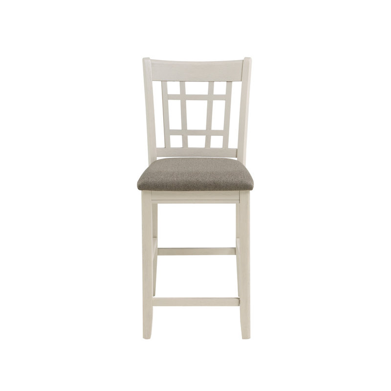 Louroukina Antique White Counter Height Chairs 