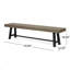 Banc de patio extérieur en bois d'acacia