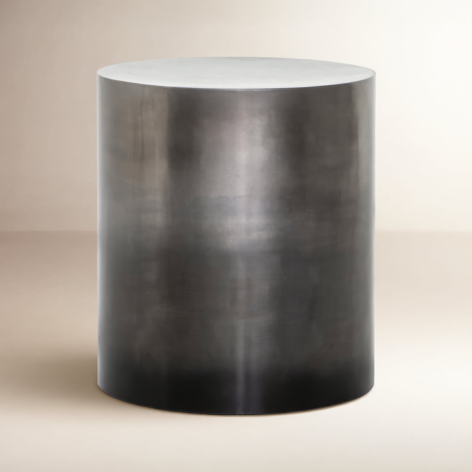 Beulah Iron End Table, Ombre Antique Pewter
