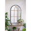Miroir mural arqué noir et doré-770686161