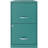 2-Drawer File Cabinet with 2 File Drawers for Smooth-Glide Suspension, Files & Folders, Teal