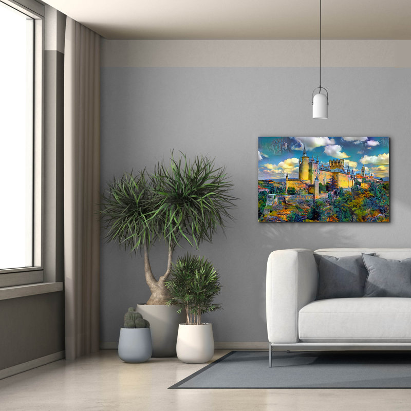  «Espagne Ségovie, Alcazar de Ségovie» par Pedro Gavidia, art mural sur toile, 40 po x 26 po, H 26 po x l 40 po