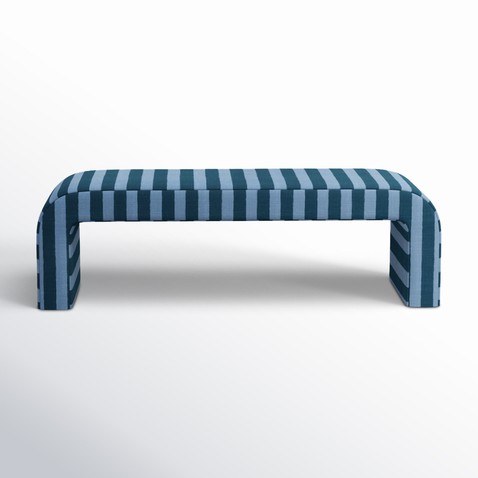 Barley 50" Bedroom Bench, Brush Canopy Tonal Blue