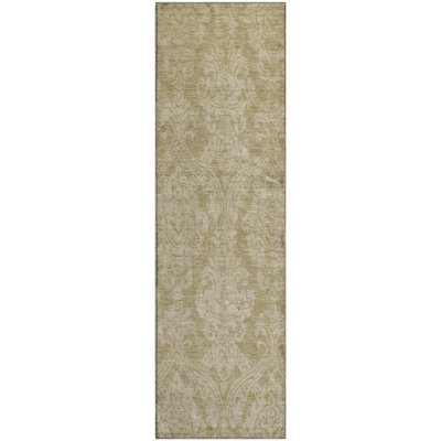 Premium Machine Washable Honig AMF1659 Damask Rug