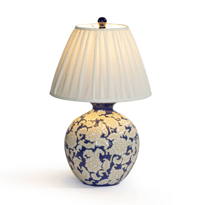 Lampe de table bleue et blanche Diana