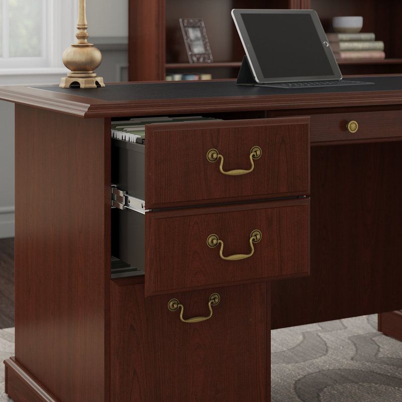 Paelynn Executive Desk, Harvest Cherry