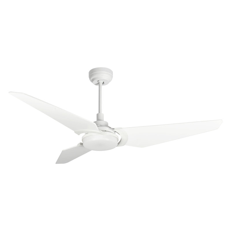 3 - Blade LED Smart Ceiling Fan with Remote Control and Light Kit Included, 56", White