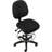 Backed Adjustable Height Ergonomic Lab Stool with Footring Pedestal Base