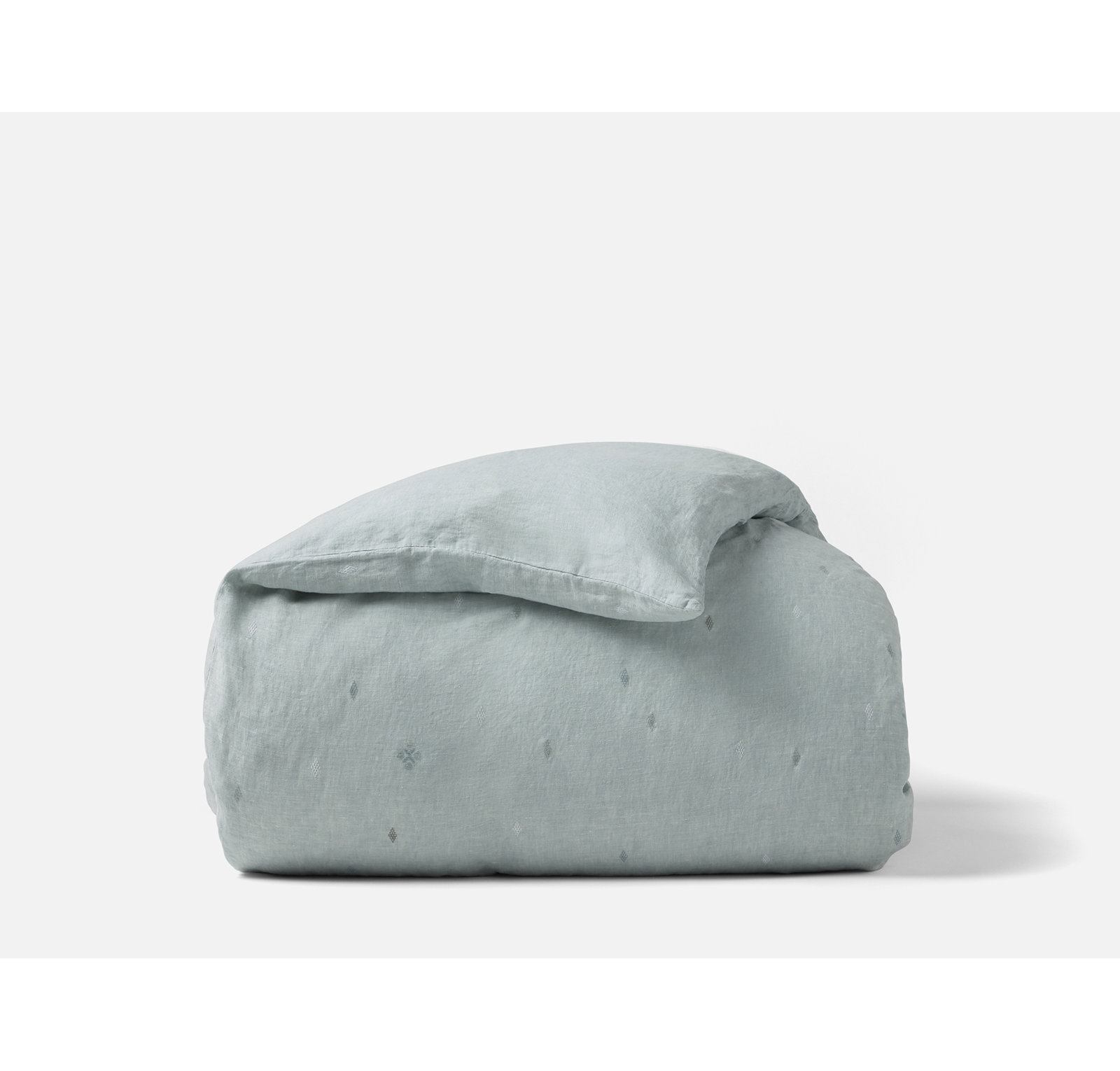 Cambria Linen Duvet Cover Set, King Duvet Cover, Pacific Blue Chambray w/ Multi