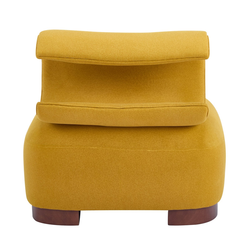 Chaise d'appoint moderne en polyester brun pour le salon - Animaux de compagnie, Yellow