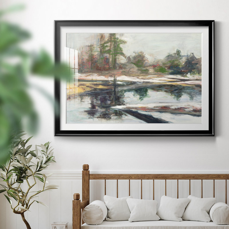 «Quiet Reflection», reproduction sur toile encadrée, H 26,5 po x l 36,5 po x P 1,5 po, Cadre noir