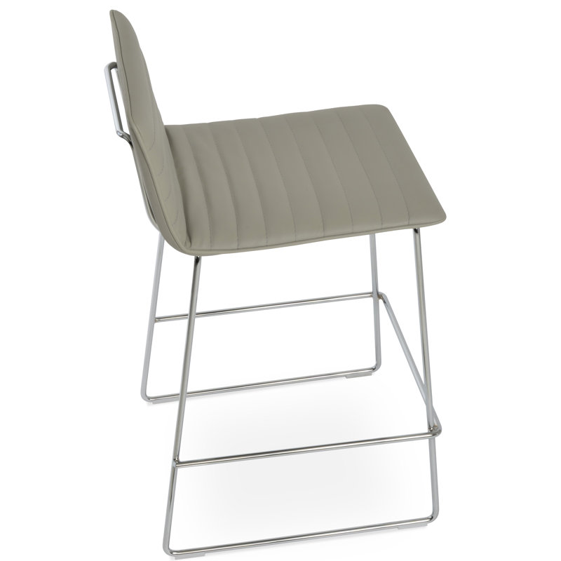 Tabouret de bar et de comptoir Corona, Gris clair, Tabouret de bar (siège d'une hauteur de 28 po)