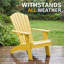 Chaise de patio Adirondack, surdimensionné pour l'extérieur 350 lb avec porte-gobelet, siège d'extérieur toutes saisons résistant aux intempéries et à la décoloration, jaune-510571920-526142699