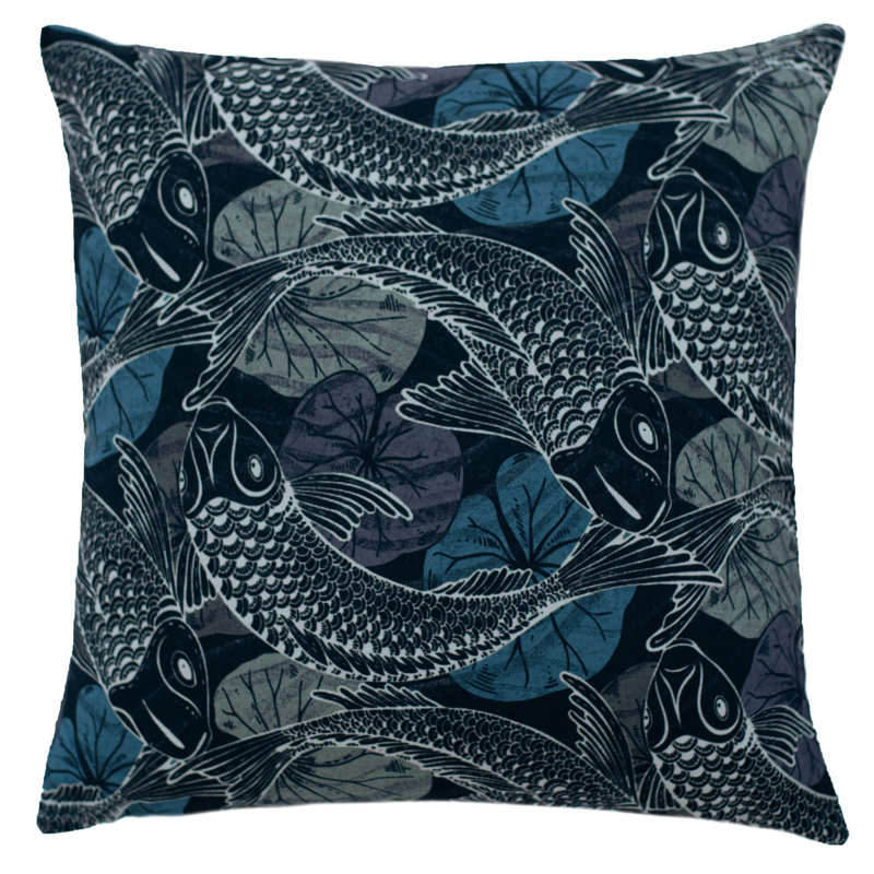 Holzman Abstract Square Cushion Cover, Anthracite