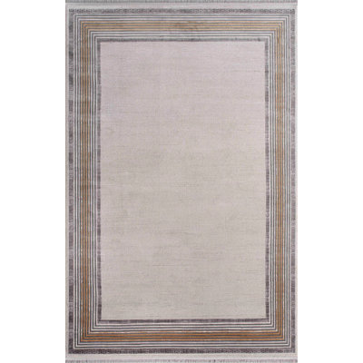 Luxurious Woven Carpet, 2.6 x 4.9 ft, Beige | 100% Acrylic, 2200 g/m², 0.3 in Pile Height | Cotton/Jute Sole, 1,150,000 Thread Points | Ideal for Living Room & Bedroom, Easy to Vacuum, Spot Clean Only