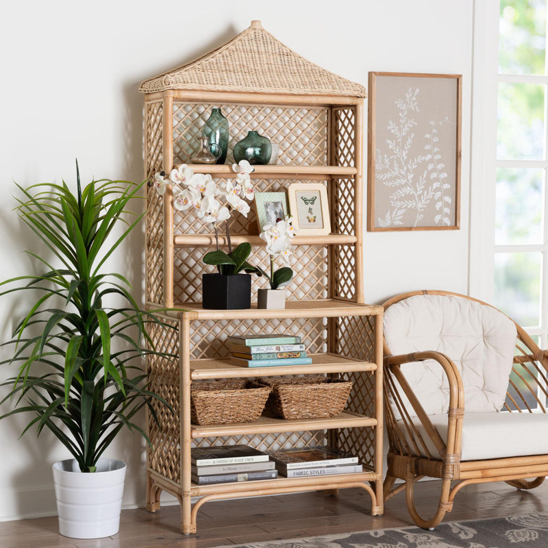 Bali & Pari l 29,50 po x H 67,30 po Adonis Natural Rattan