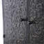 Armoire d'appoint Art avec 2 portes, armoire buffet avec rangement, armoire de rangement décorative patinée avec motif en relief pour le salon d'entrée, la salle à manger, noir