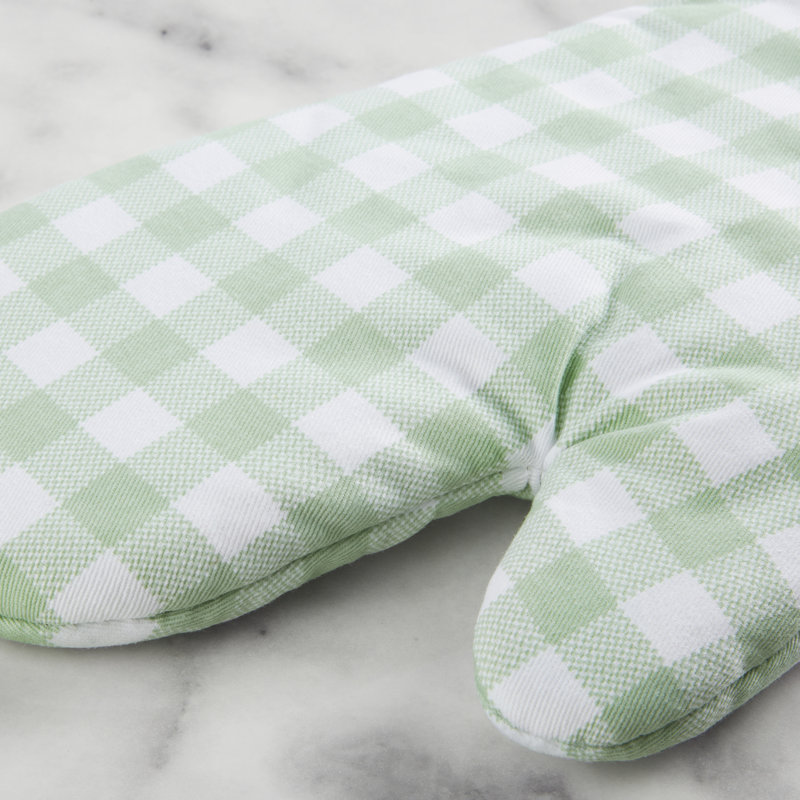 Ensemble de 2 gants de cuisine KitchenAid Gingham, 7 po x 13 po, Vert