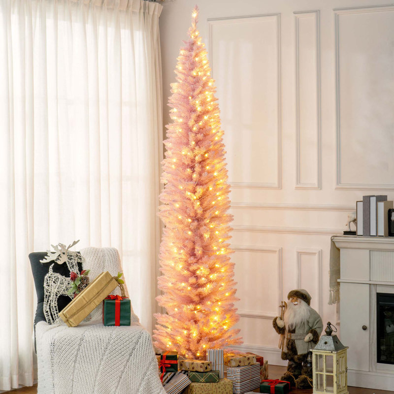 Arbre de Noël artificiel 8 pi avec 618 branches et un pied en plastique