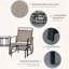 Chaise berçante d'extérieur 2 places avec table basse
