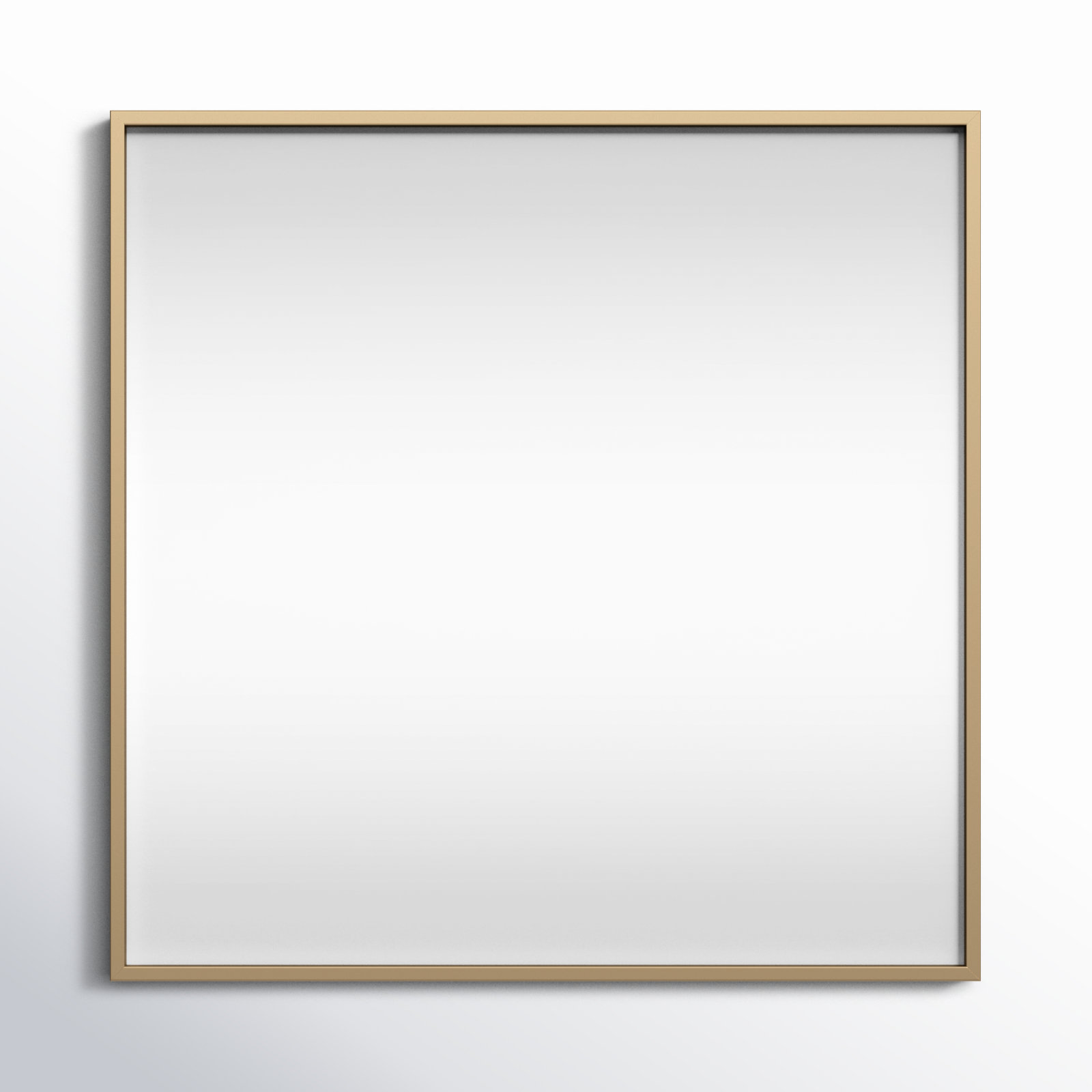 Valparaiso Metal Square Wall Mirror, Brass, 24"  x 24" 