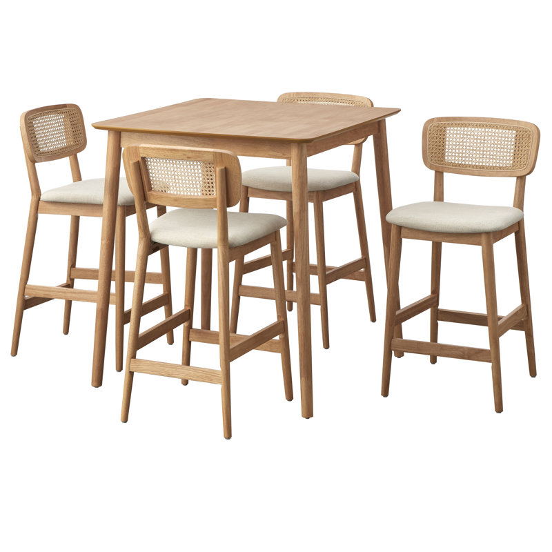 Comyns Counter Height Dining Set, 5 Pieces: Table, 4 Chairs