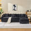 Canapé modulaire en L 108 po à assise profonde avec repose-pieds et coussins en forme de L 108 po-971638700