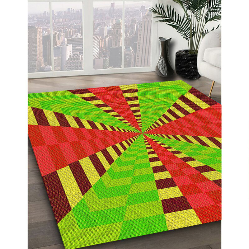 Tapis 100% à motif lavable à la machine 2989, Rectangle 8 pi x 10 pi