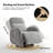 Barrau Cuddle 32.25" Modern Swivel Glider Power Nursery Recliner with Electric Headrest and Lumbar Support-438914576