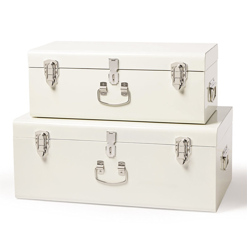 2 Piece Accent Trunk Set, Cream