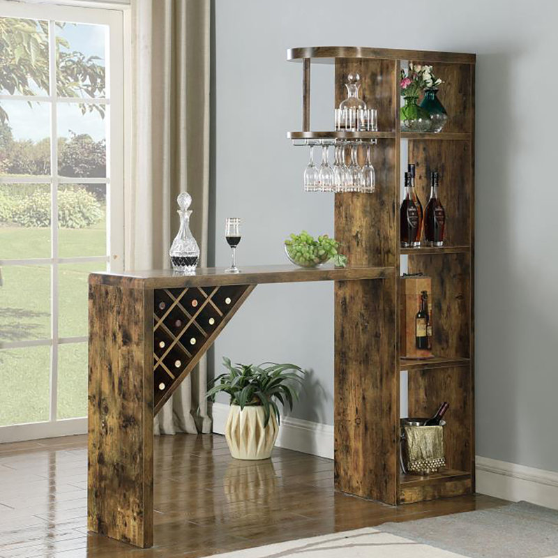 Table de bar moderne avec rangement pour le vin Muscade moderne